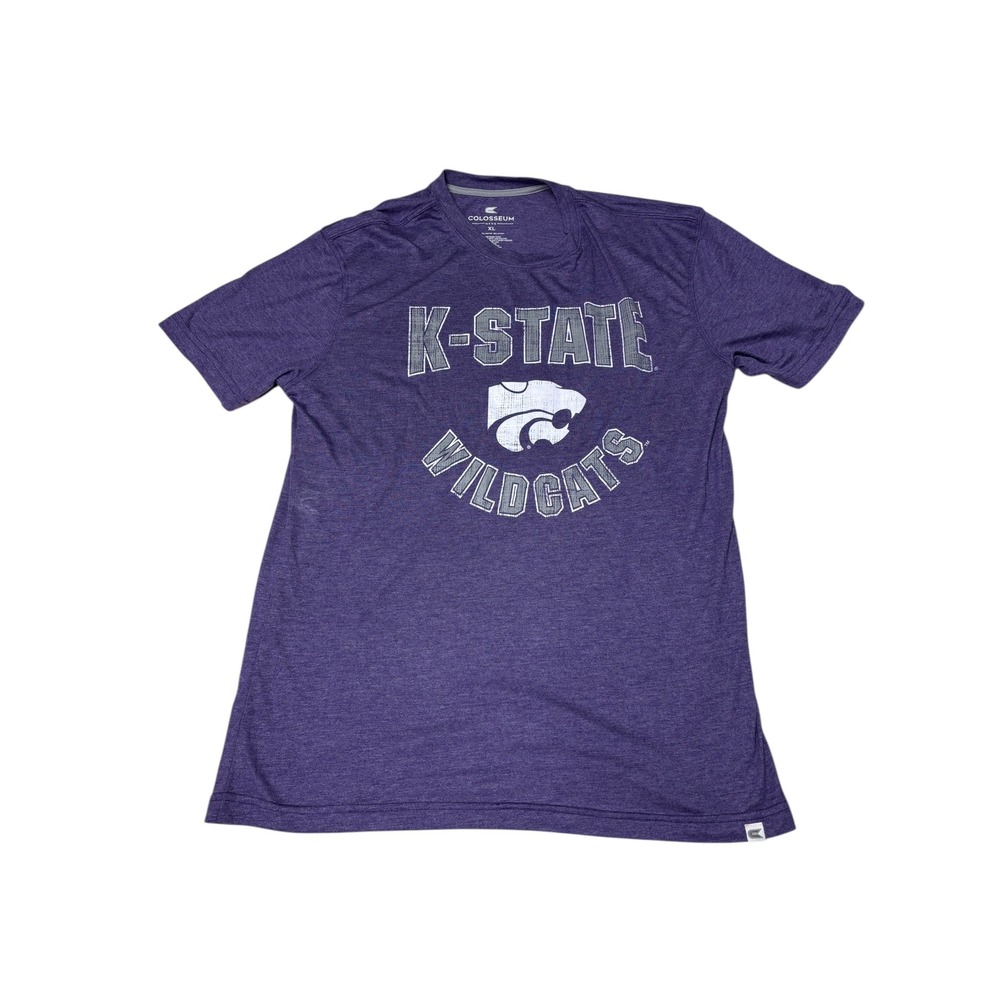 NWT Colosseum Kansas State Wildcats Purple K-State Logo T Shirt Womens XL